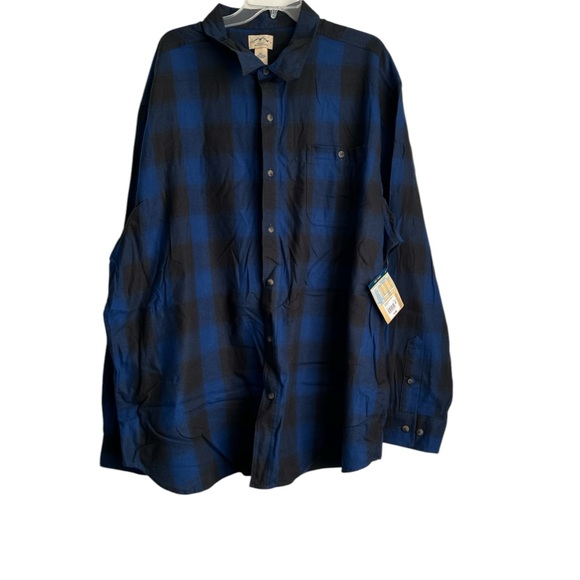 Blue Mountain Other - Blue Mountain Men’s Blue and Black Plaid Men's Shirt - 3XL NWT